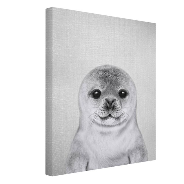 Obrazy ze zwierzętami Baby Seal Ronny Black And White