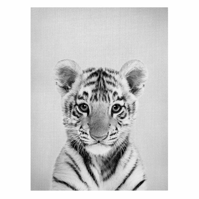 Obraz z tygrysem Baby Tiger Thor Black And White