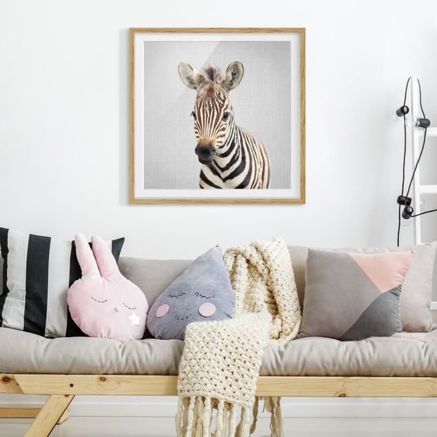 Obrazy w ramie dla dzieci Baby Zebra Zoey