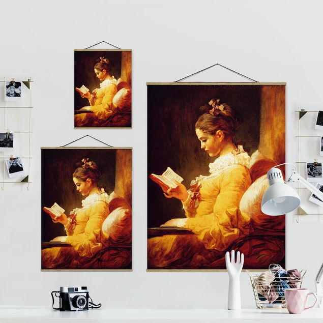 Artystyczne obrazy Jean Honoré Fragonard - Czytająca dziewczyna