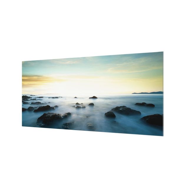 Panel szklany do kuchni - Zachód słońca nad oceanem