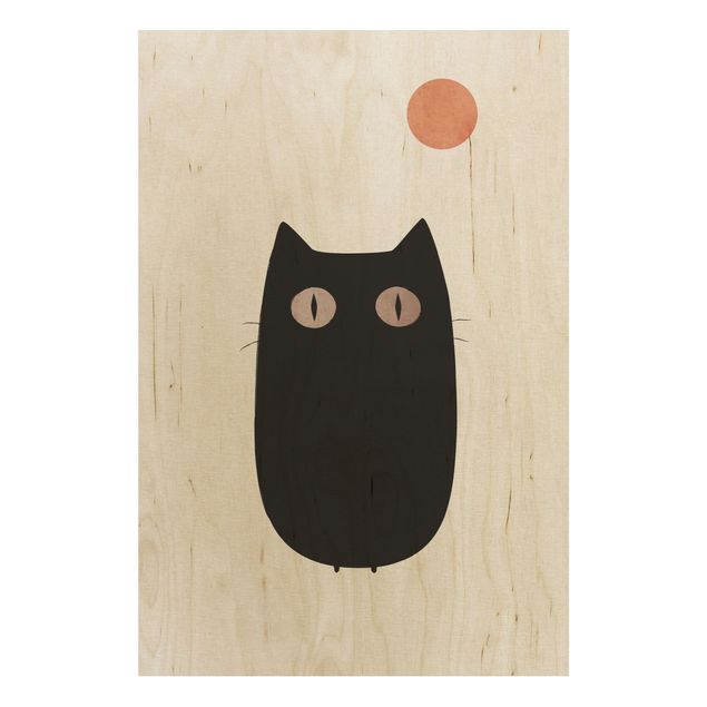 Obrazy Ilustracja czarnego kota
