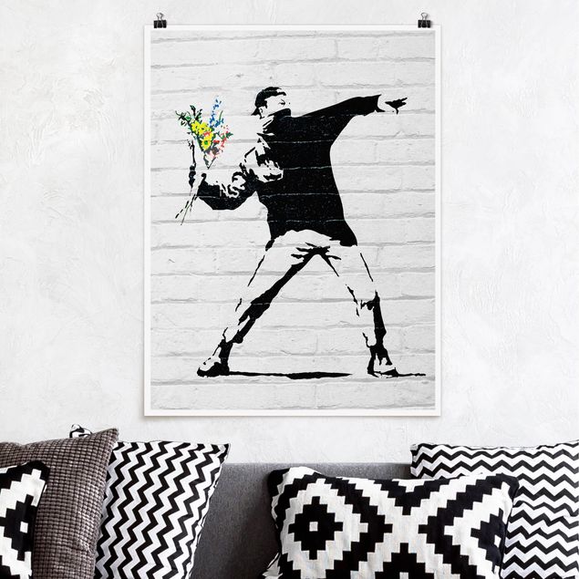 Obrazy do salonu nowoczesne Blumenwerfer - Brandalised ft. Graffiti by Banksy