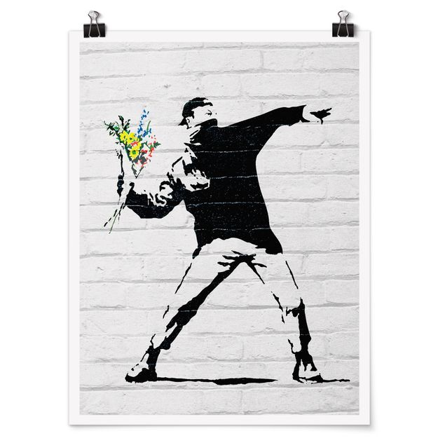 Czarno białe obrazki Blumenwerfer - Brandalised ft. Graffiti by Banksy