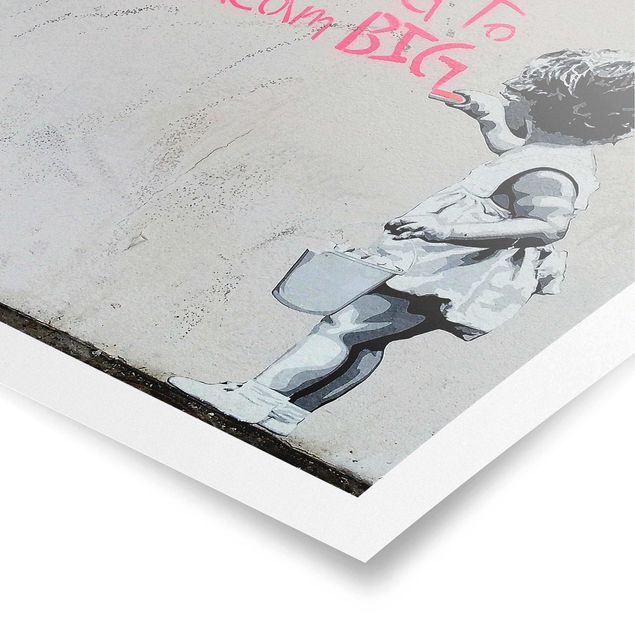 Plakaty czarno białe Dream Big - Brandalised ft. Graffiti by Banksy