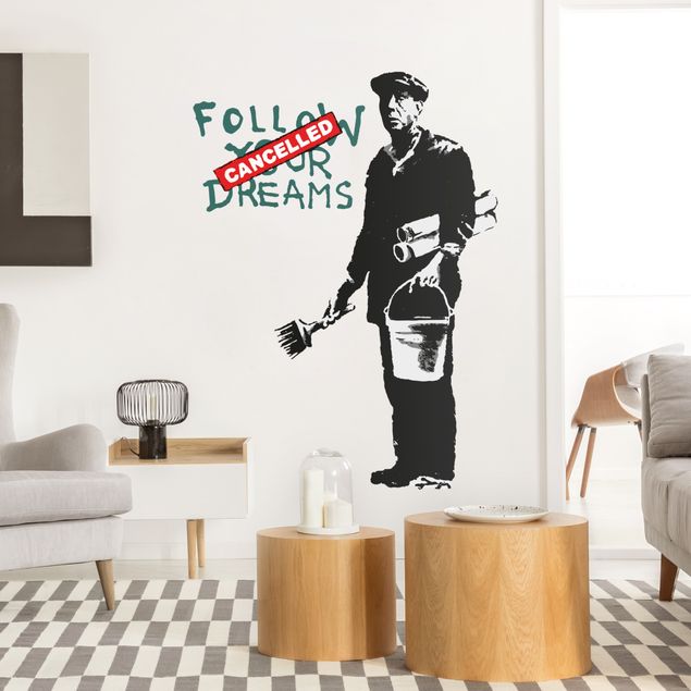 Naklejka na ścianę - Follow Your Dreams II - Brandalised ft. Graffiti by Banksy