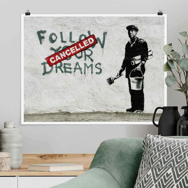 Obrazy do salonu nowoczesne Follow Your Dreams - Brandalised ft. Graffiti by Banksy