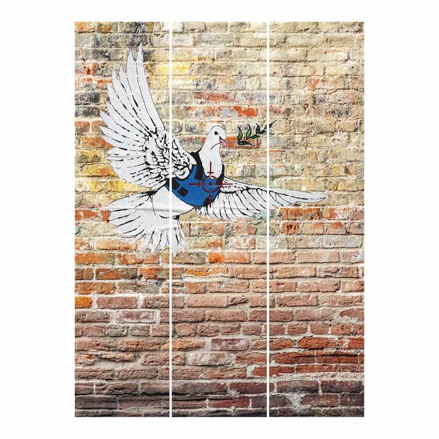 Zasłony panelowe zestaw - Dove Of Peace - Brandalised ft. graffiti by Banksy