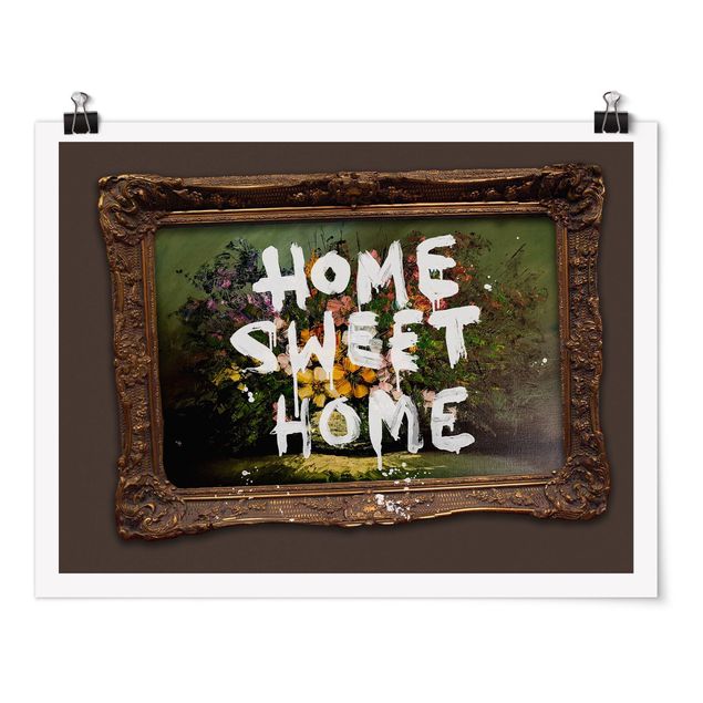 Kolorowe obrazy Home sweet home - Brandalised ft. Graffiti by Banksy