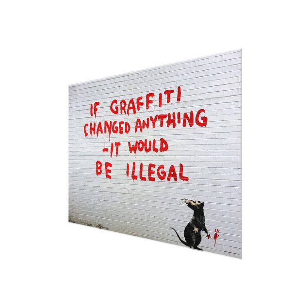 Obrazy na szkle czarno białe If Graffiti Changed Anything - Brandalised ft. Graffiti by Banksy