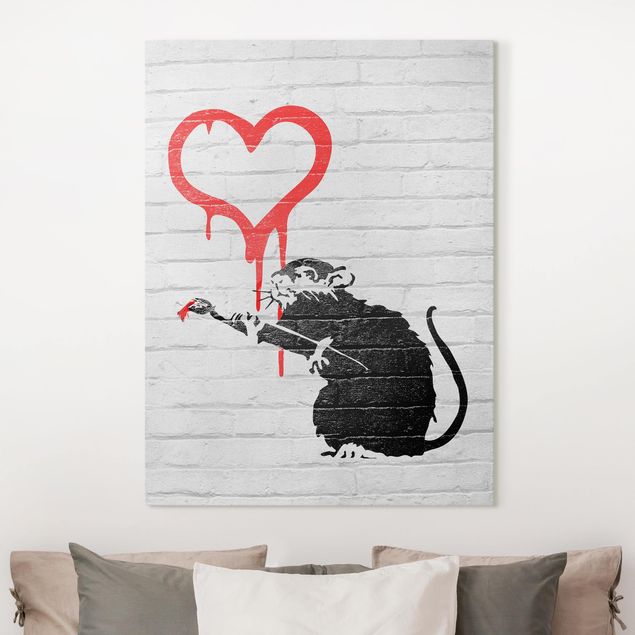 Obrazy do salonu nowoczesne Love Rat - Brandalised ft. Graffiti by Banksy