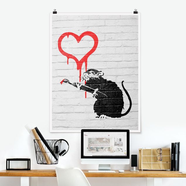 Obrazy do salonu Love Rat - Brandalised ft. Graffiti by Banksy