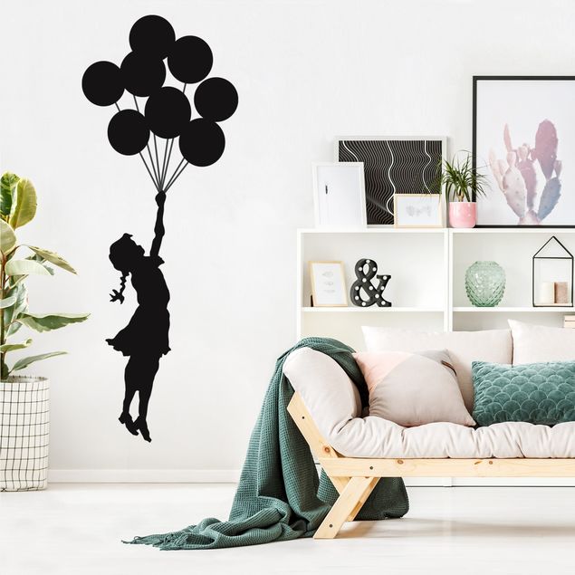 Naklejka na ścianę motyle - Banksy - Balloon Girl