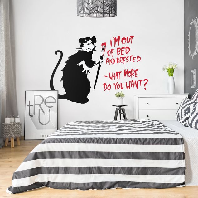 Naklejka na ścianę - Out Of Bed Rat - Brandalised ft. Graffiti by Banksy