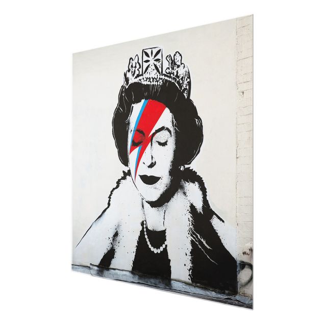 Obrazy na szkle czarno białe Lizzie Stardust - Brandalised ft. Graffiti by Banksy