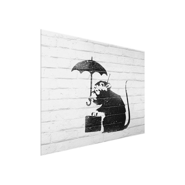 Obrazy graffiti Rat With Umbrella - Brandalised ft. Graffiti by Banksy