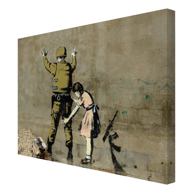 Obraz na płótnie Banksy - Girl Frisking Soldier