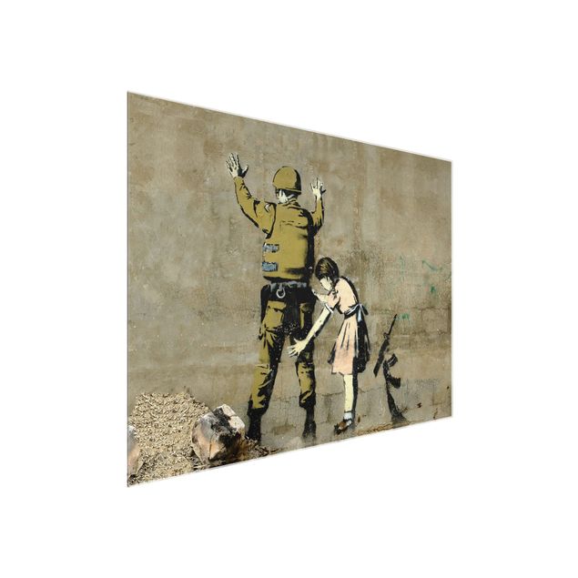 Obrazy graffiti Girl Frisking Soldier - Brandalised ft. Graffiti by Banksy