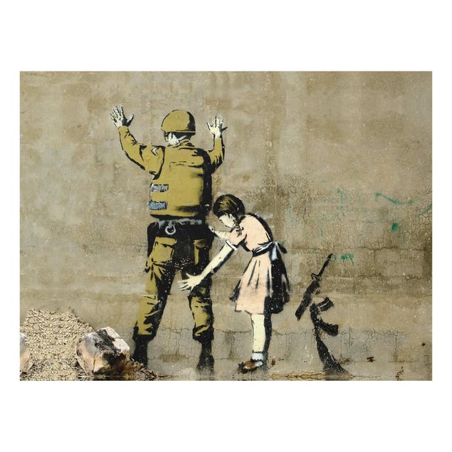 Obraz kolorowy Girl Frisking Soldier - Brandalised ft. Graffiti by Banksy