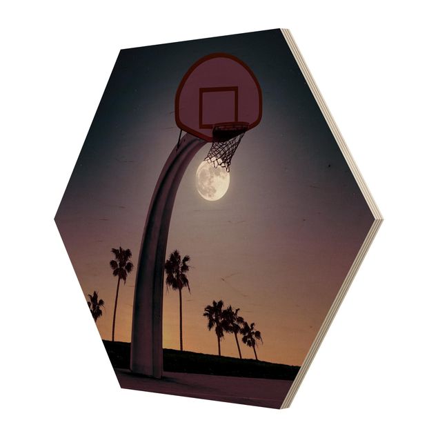 Obrazy na ścianę Basketball z księżycem