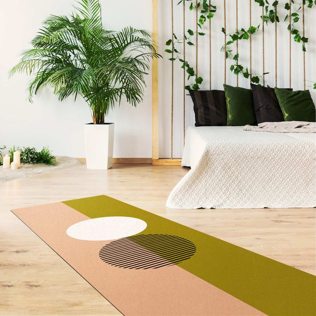 nowoczesny dywan abstrakcyjny Bauhaus Ulm zielony