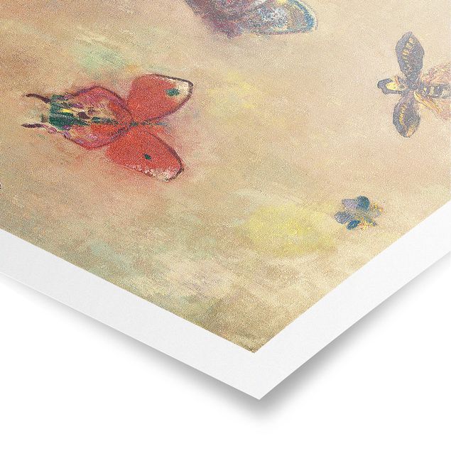 Obrazy ze zwierzętami Odilon Redon - Kolorowe motyle