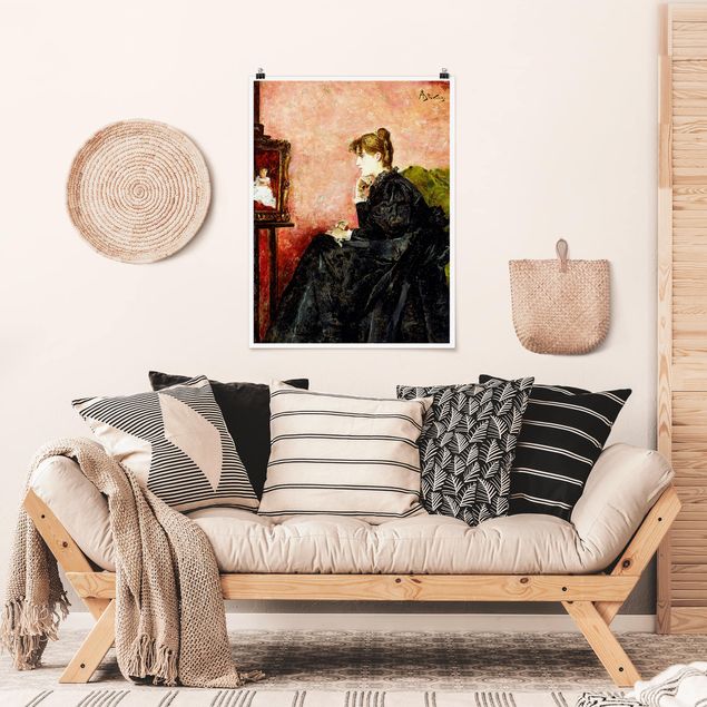 Nowoczesne obrazy do salonu Alfred Stevens - Dama w czerni