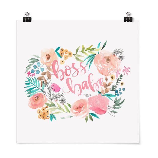 Obrazy powiedzenia Pink Blossoms - Boss Babe
