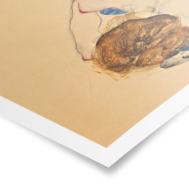 Obrazy portret Egon Schiele - Akt pochylony do przodu