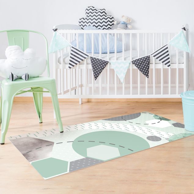 Pokój niemowlęcy i dziecięcy  Grafika na dywaniku dla dzieci - Forest and River