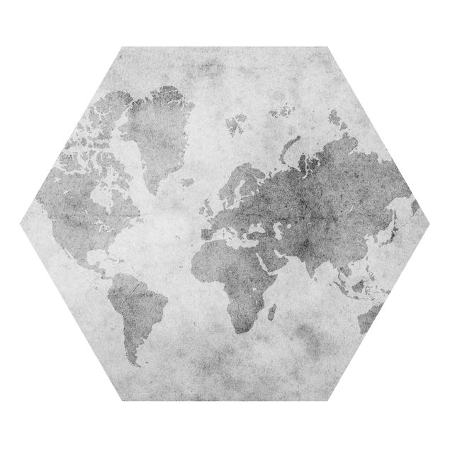 Czarno białe obrazki Vintage World Map II