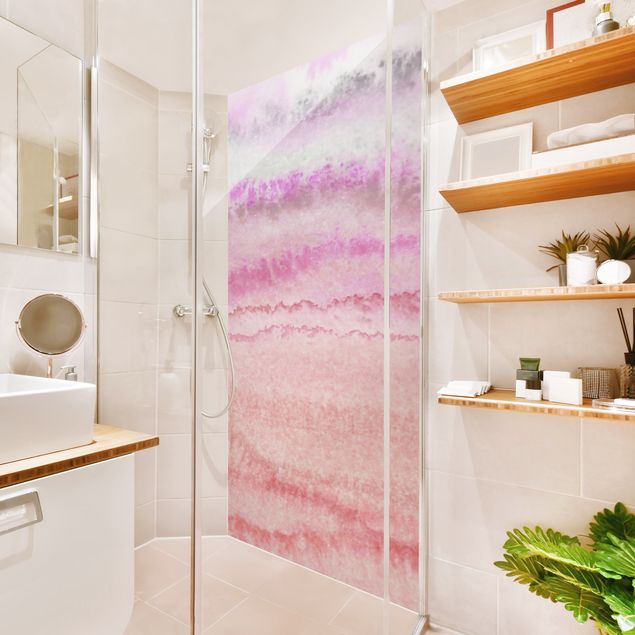 Panele ścienne do łazienki pod prysznic Play Of Colours In Pink