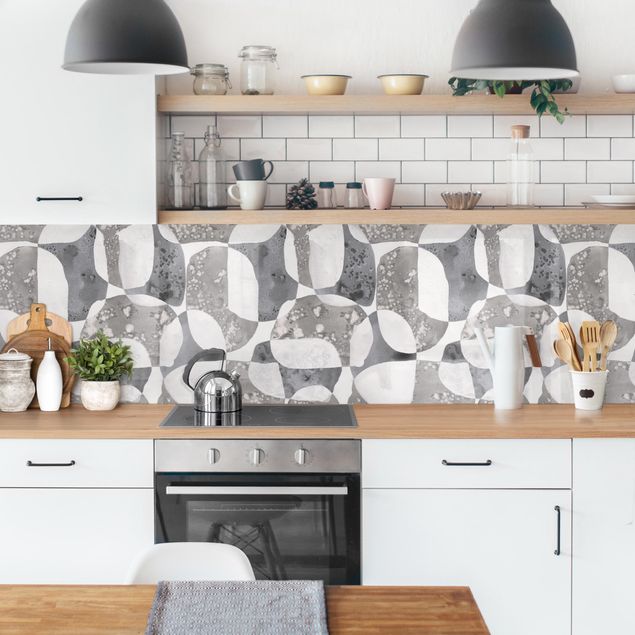Panel ścienny do kuchni - Wzór żywych kamieni w kolorze szarym