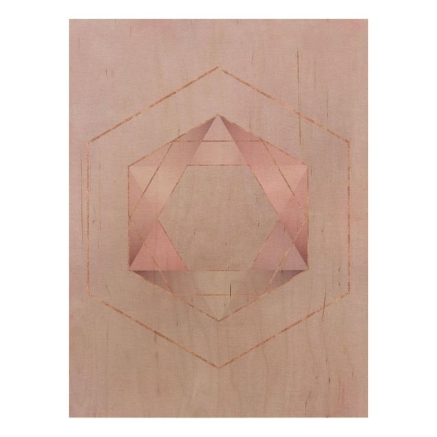 Andrea Haase obrazy  Geometria w różu i złocie I