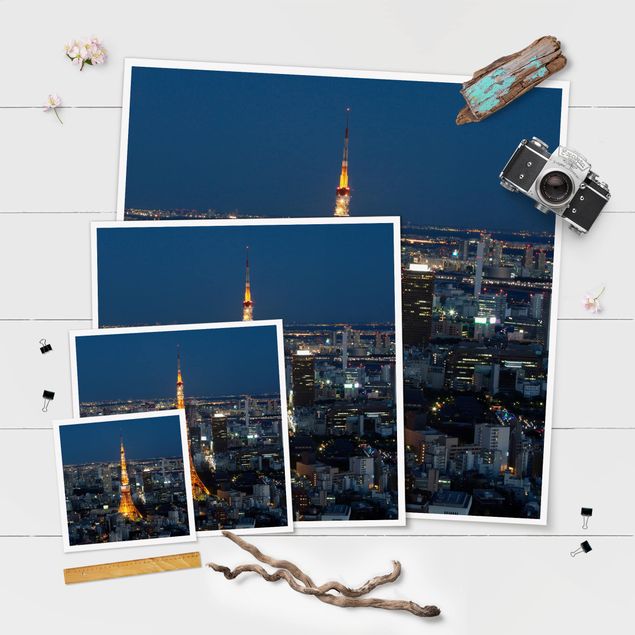 Plakaty architektura Wieża w Tokio