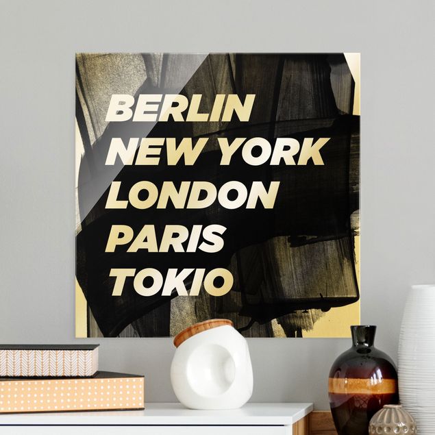 Obrazy na szkle architektura i horyzont Berlin Nowy Jork Londyn
