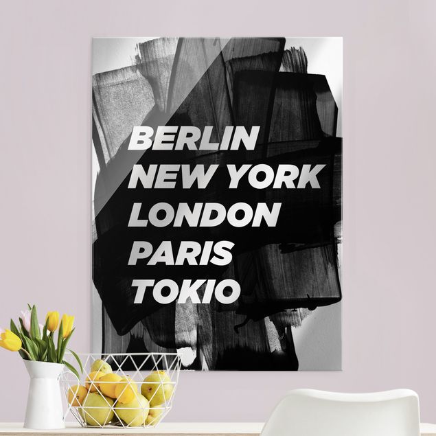 Obrazy na szkle architektura i horyzont Berlin Nowy Jork Londyn