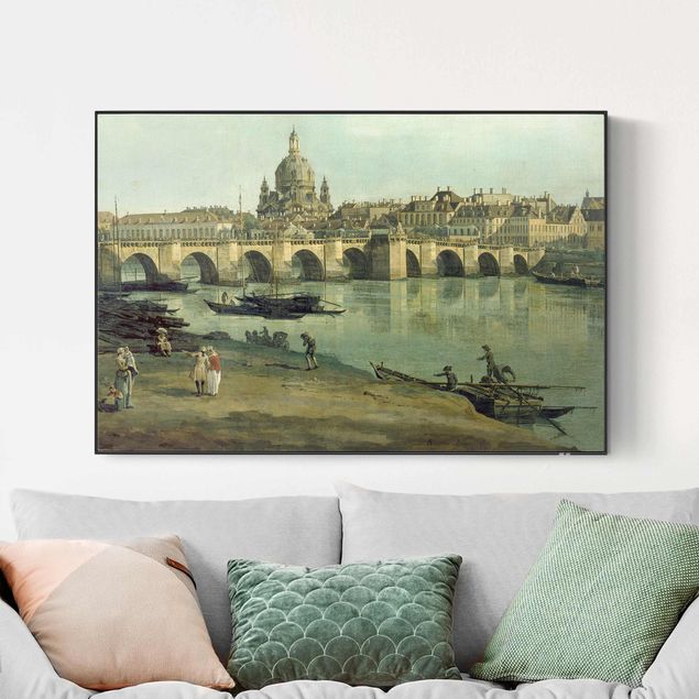 Obrazy do salonu Bernardo Bellotto - Drezno z prawego brzegu Łaby