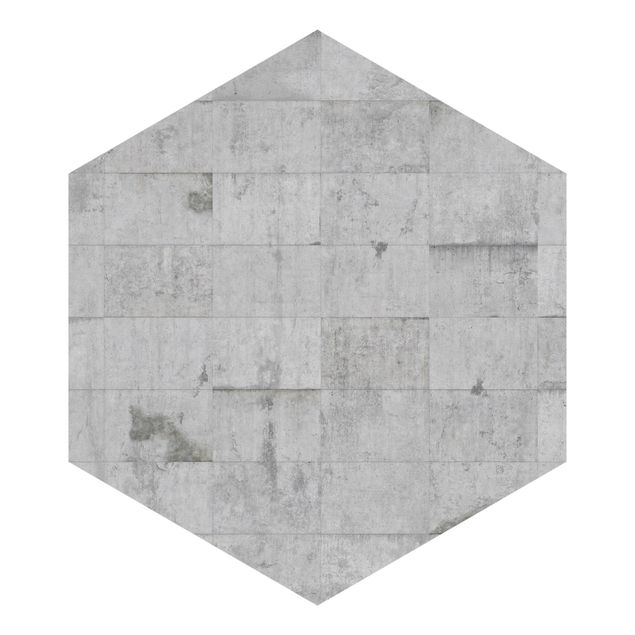 Fototapeta Cegła betonowa o wyglądzie cegły szara