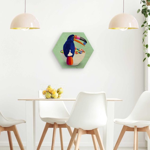Obrazy na ścianę Śniadanie z tukanem