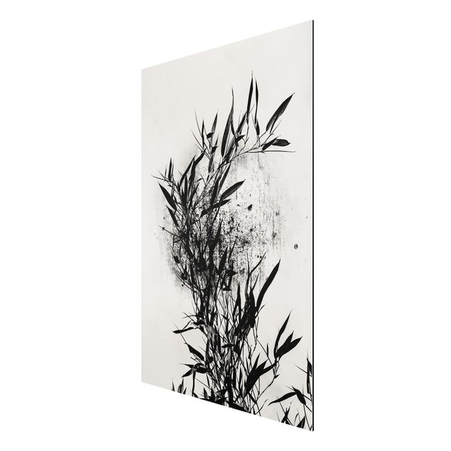 Obrazy nowoczesne Graficzny świat roślin - Czarny bambus