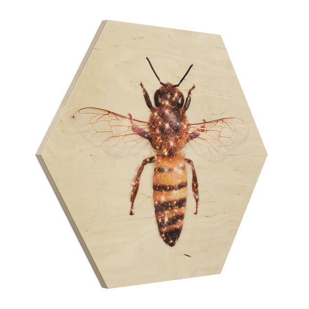 Artystyczne obrazy pszczoła z brokatem