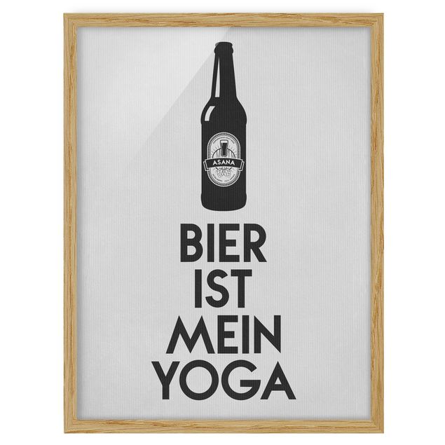 Obrazy w ramie do kuchni Beer Is My Yoga