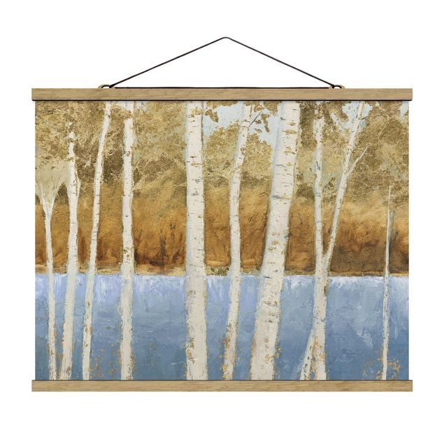 Obrazy na ścianę krajobrazy Birch trees on the lakeshore
