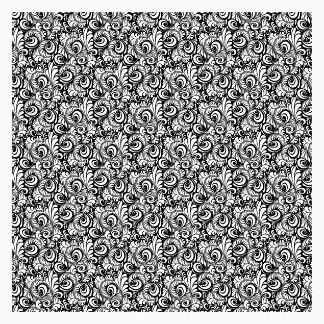 Tapeta - Wzór w czarno-białe liście