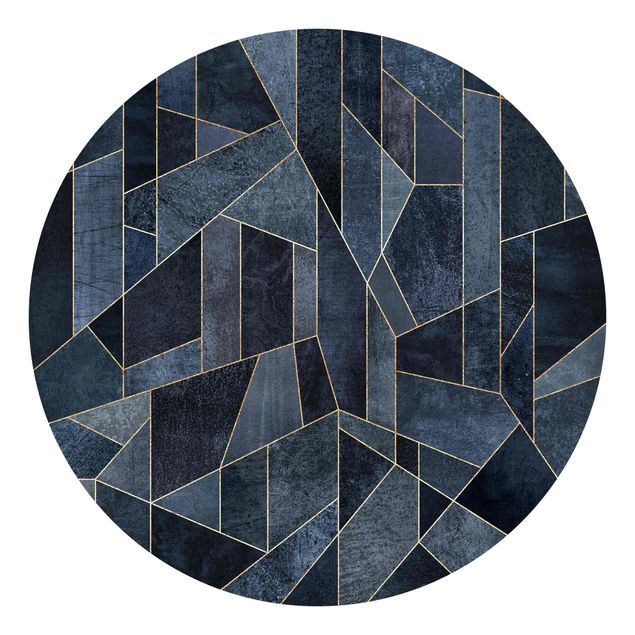 Tapety wzory Błękitna geometria Akwarela
