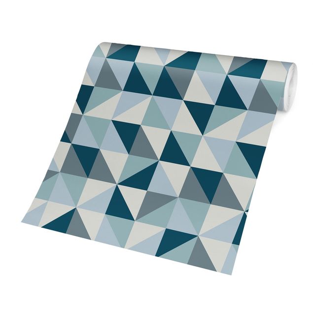 Tapeta - Wzór niebieskiego trójkąta