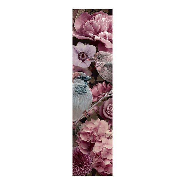 Tekstylia domowe Kwiatowy raj wróbli w kolorze starego różu