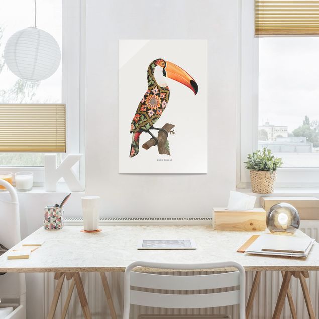 Obrazy na szkle zwierzęta Boho Ptak - Tukan
