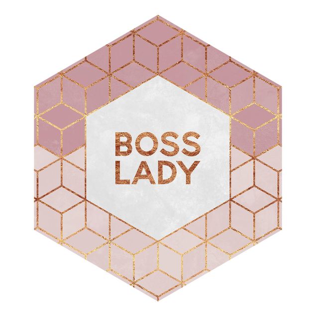 Fototapeta Boss Lady Hexagons Pink